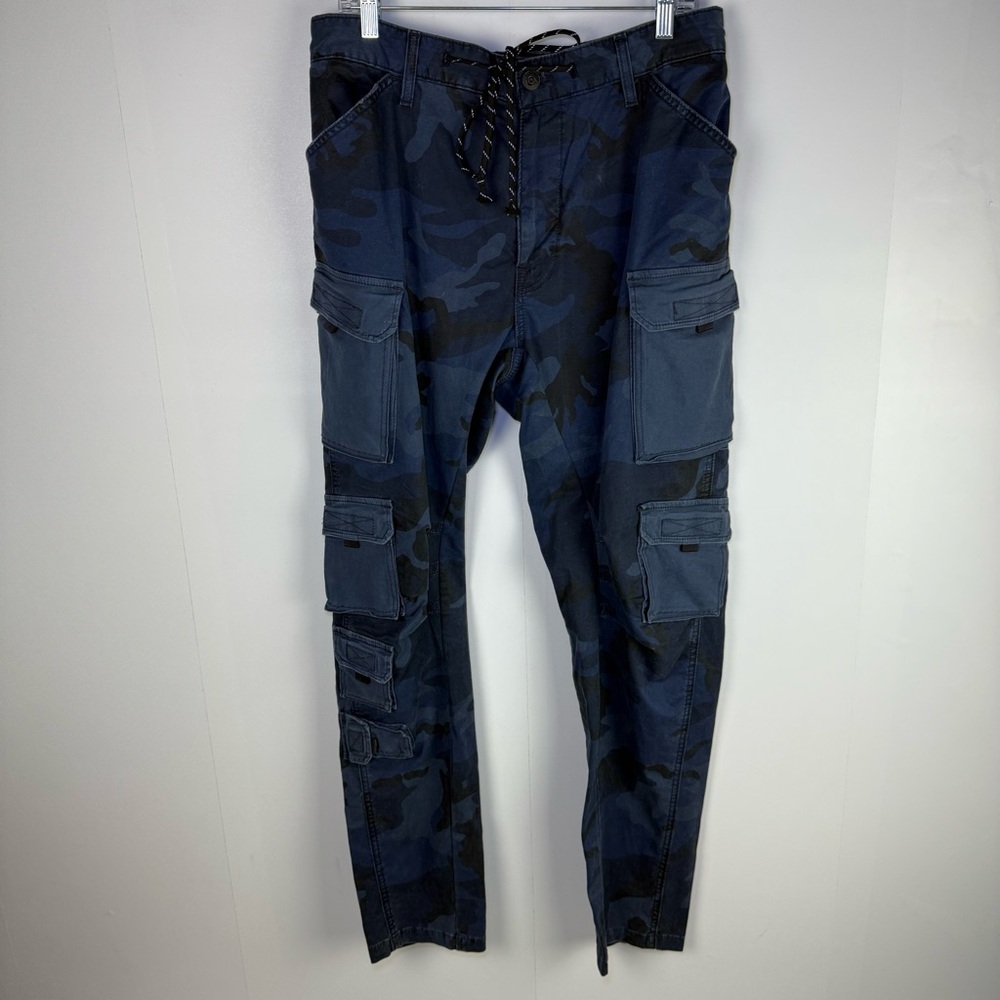 Hudson Jeans Navy Camouflage Cargo Pants - Picture 2 of 14